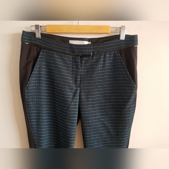 ABS Trouser Black with Green & Blue Metalic Pattern - size 8 - Picture 4 of 11